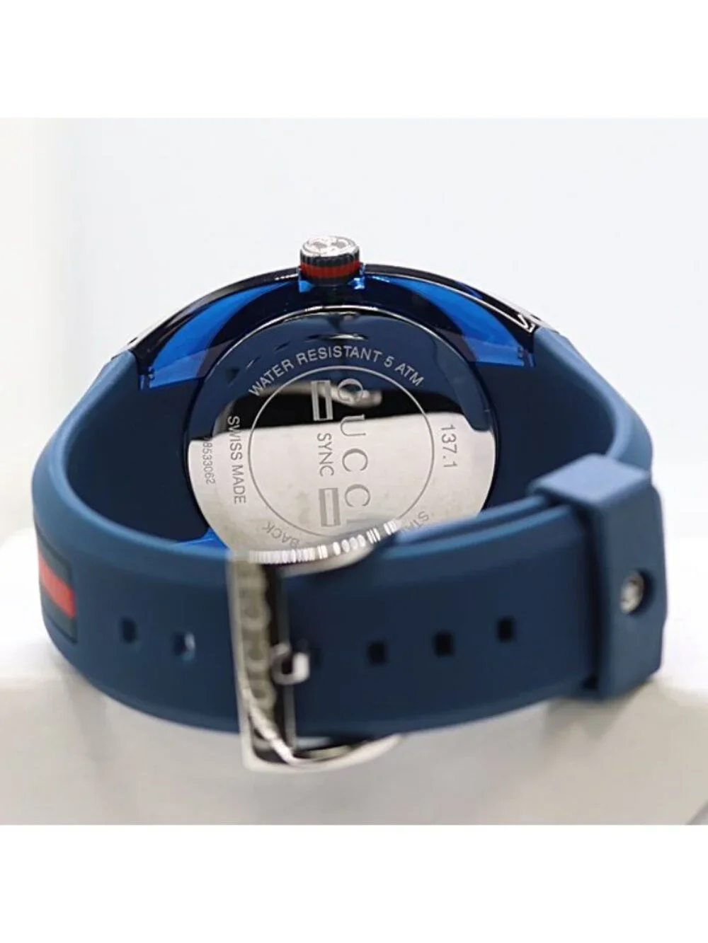 Gucci And Sync 137.1 Quartz Date Blue Dial Watch